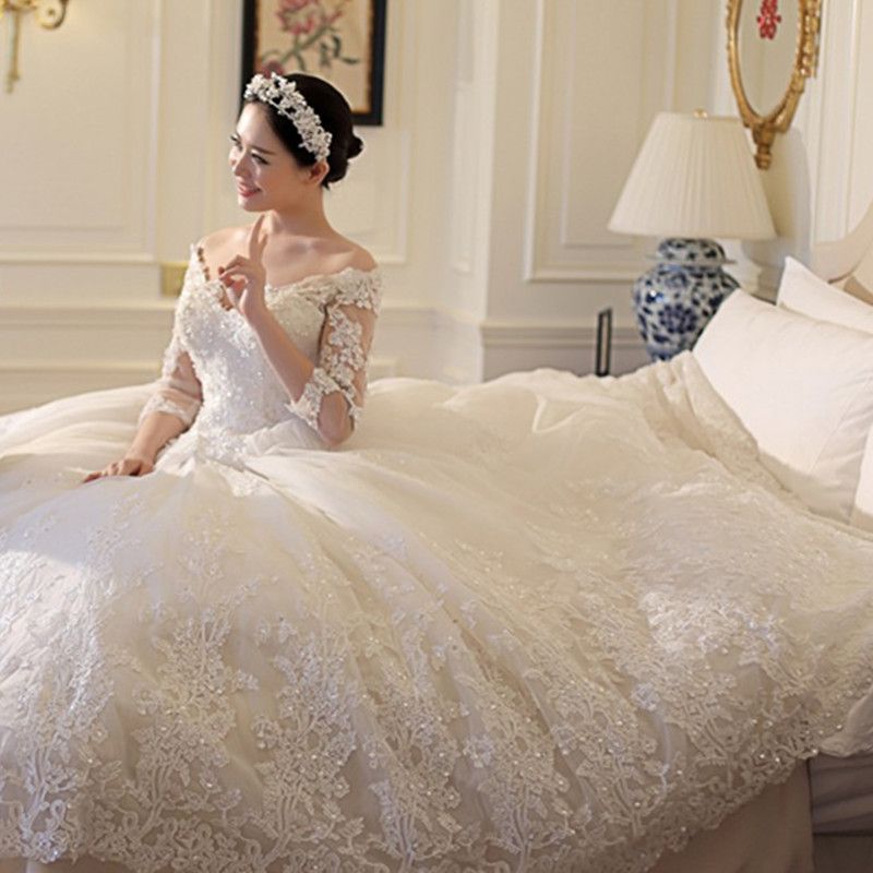 compre vestido de bola vestidos de novia 2017 cuello en v princesa
