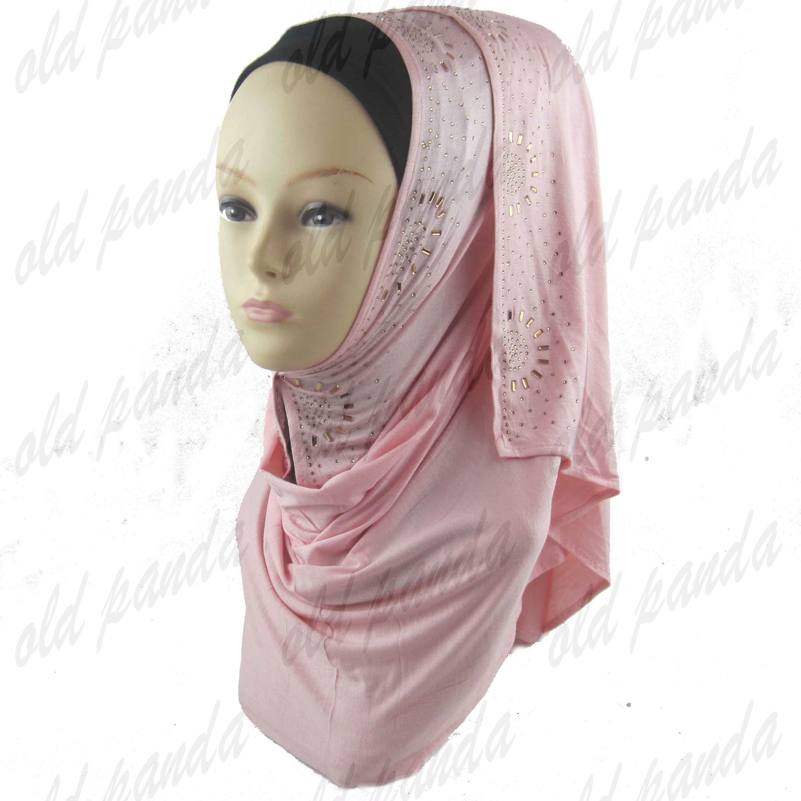 new design islamic scarf cotton jersey paillette scarves hijab