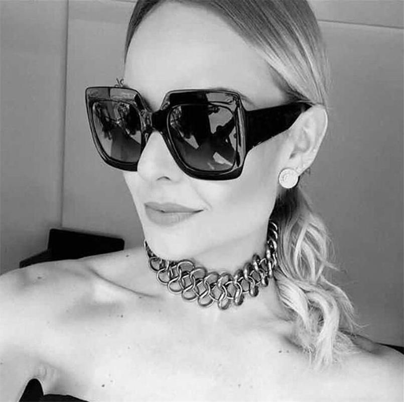 Nuovi Grandi Occhiali Da Sole Quadrati Di Cristallo Da Donna Di Moda Rosso E  Verde Marca Di Design Quadrati Sfumati i Grandi Occhiali Da Sole Telaio  UV400 Da 12,06 € | DHgate Italy