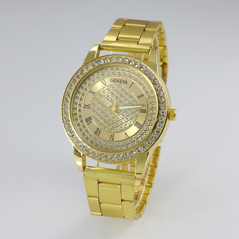 geneva diamond quartz watch price
