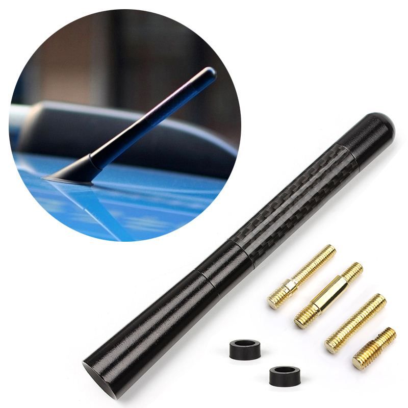 Universal Black Carbon Fiber Short Antenna Aerials For Toyota