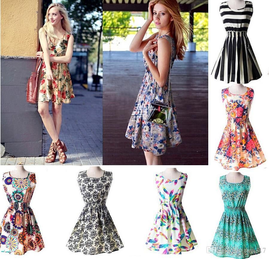 2015 New Women Casual Dress Plus Size Cheap China Summe Dress 19