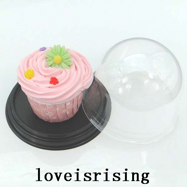 Discount Clear Plastic Cupcake Cake Dome Favor Boxes Container Wedding ...