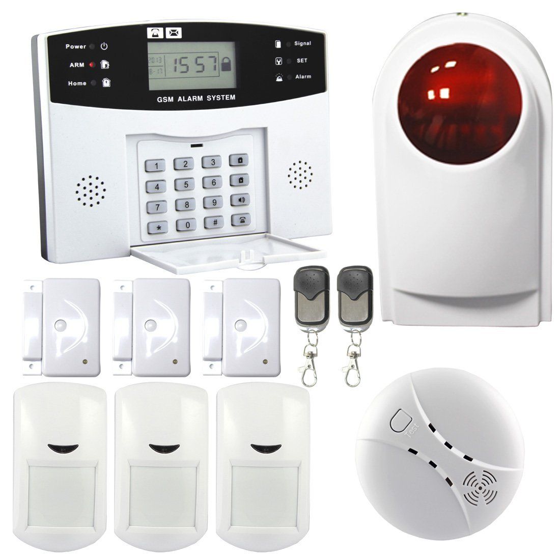 Safearmed® Advanced LCD Display Wireless Burglar Security GSM Alarm