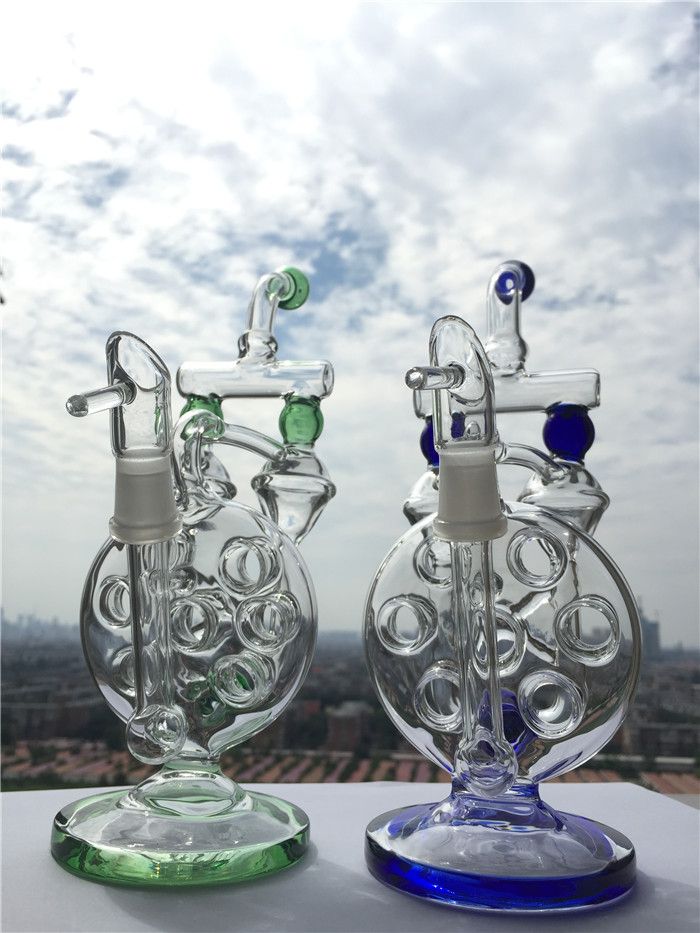 2020 Brand New Percolator Wheel Disc Smoking Pipe Recycler Oil Rig