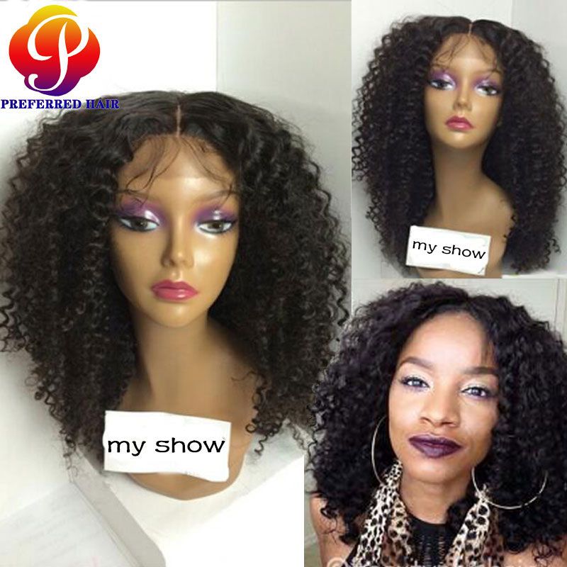 Hot Beyonce Shairstyle Kinky Curly Synthetic Lace Front Wigs Heat