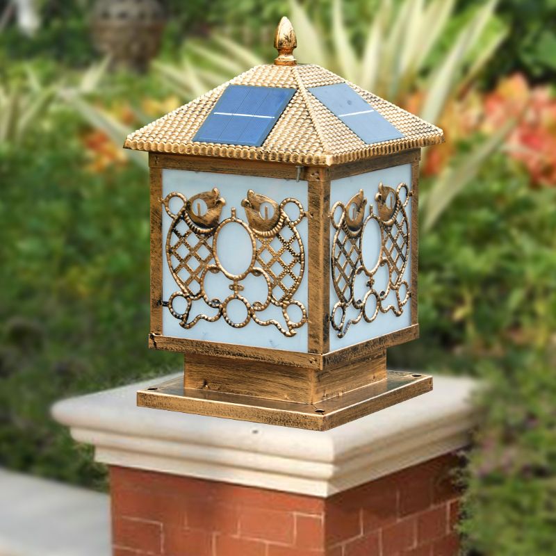 Bronze Finish Gardon Solar Power Led Post Lights Cap With Garden Post Lights Best Large