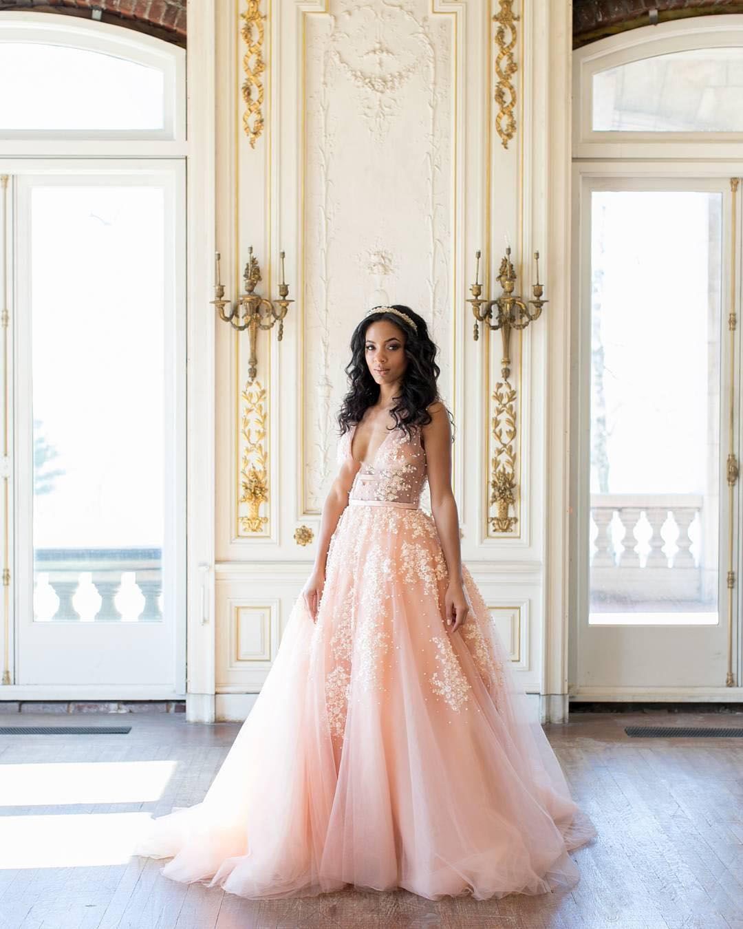 blush beach wedding dresses