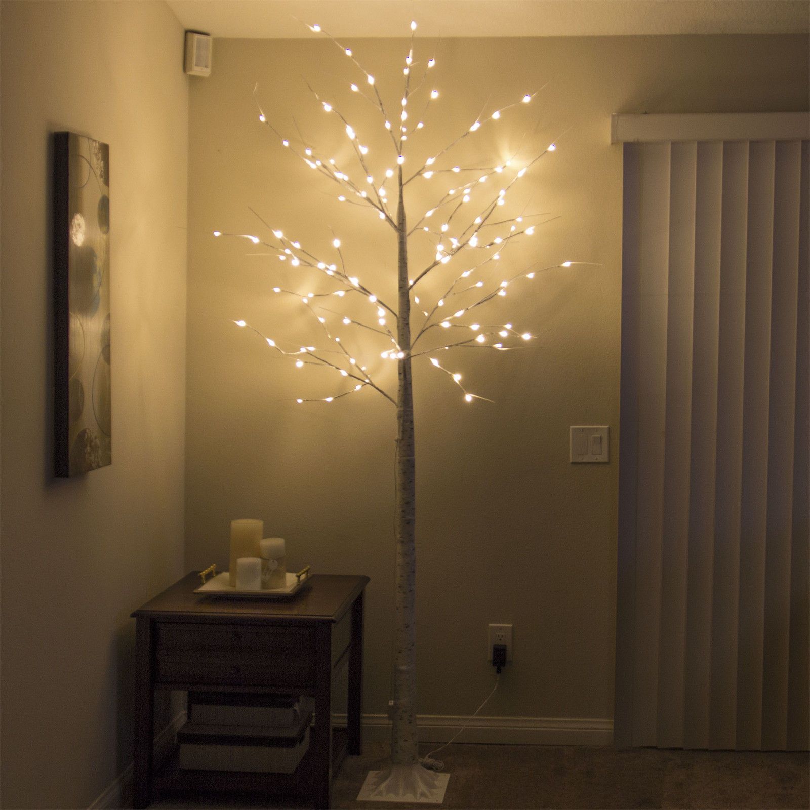 8ft Led Decor Birch Tree Lights Home Festival Party Christmas Wedding Warm White Chris Ornament 8ft Led Decor Birch Tree Lights Home Festival Party Christmas Wedding Warm White Chris Ornament