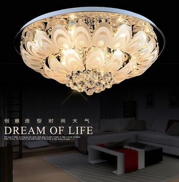 Modern Round Crystal Chandeliers D100cm Flush Mount Ceiling Lamp E14 Modern Round Crystal Chandeliers D100cm Flush Mount Ceiling Lamp E14 Led Stainless Steel Re Hanging Lights Fixtures Indoor Lighting Swag Chandelier Twig