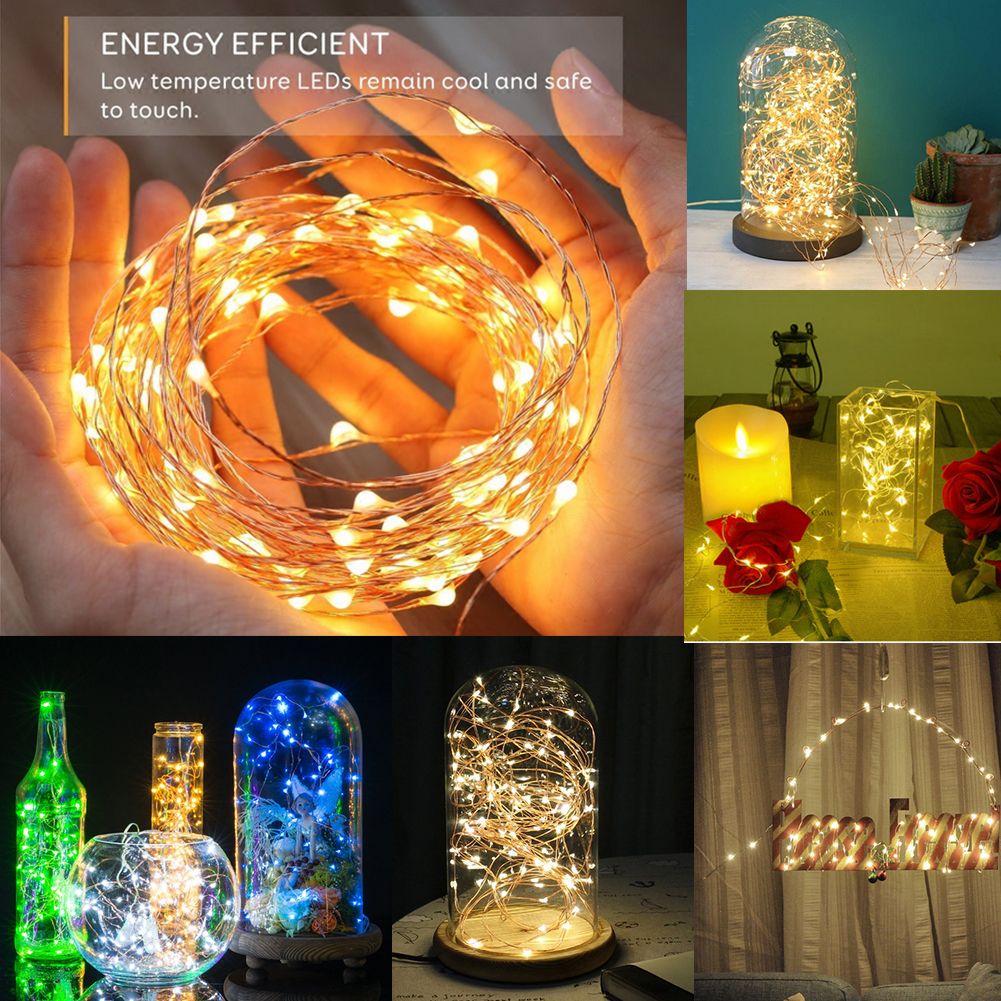 Whole Ir Remote Control 10m 100 Led Outdoor Fairy Lights Warm White Copper Wire String Starry Light Power Adapter