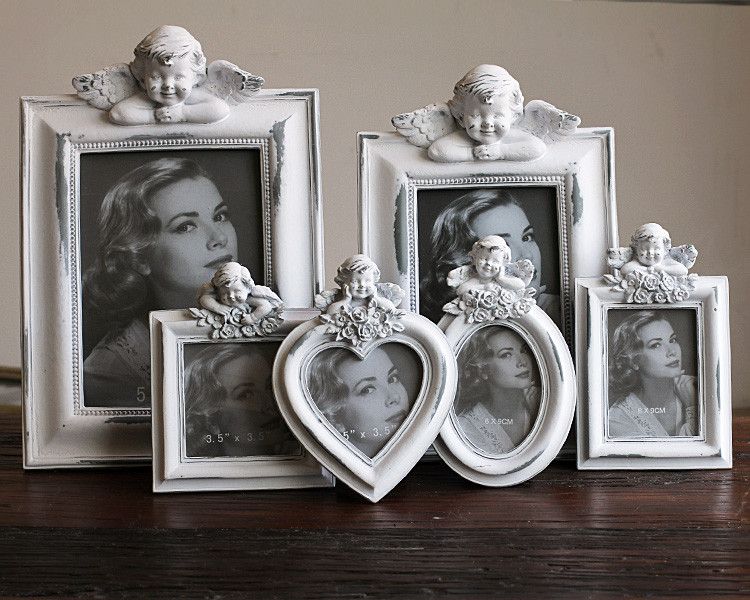 Lovely Photo Frames White Resin Rectangle Bedroom Decor Cupid Angel Lovely Photo Frames White Resin Rectangle Bedroom Decor Cupid Angel Baby Birthday Creative Kids Mini Picture Frame Gift