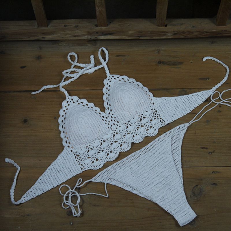Compra Mujeres Sexy Crochet By Hand Traje De Baño Crochet Bikini Hollow Crochet  Traje De Baño Colores Personalizados Envío Gratis SY6515 Barato | Entrega  Rápida Y Calidad | Es.Dhgate
