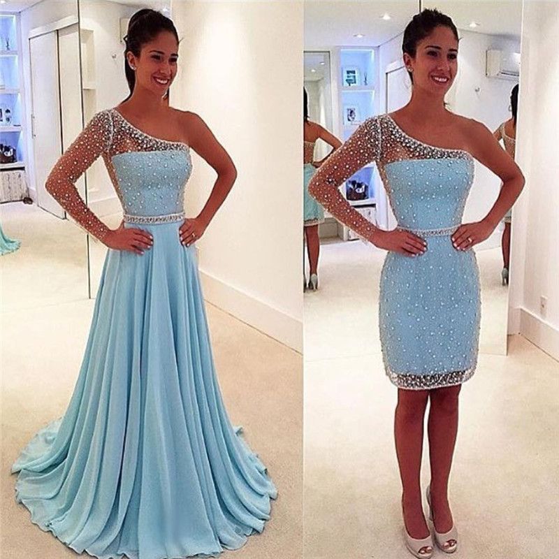 vestido de festa longo com saia removivel