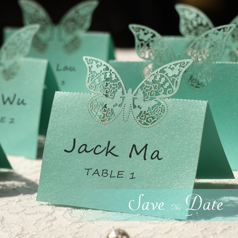 2020 10x butterfly wedding table name card seat cards