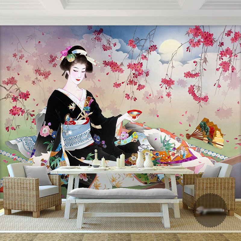 Custom 3d Wallpaper Japanese Geisha Photo Wallpaper Elegant Wallpaper For Walls Girls Bedroom Room Decor Tv Background Wall Covering Mural Desktop