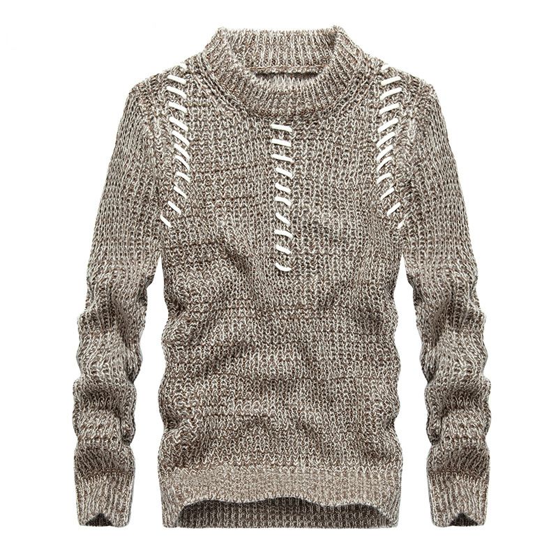 Mens Winter Sweater Pullover Knitwear Warm Tops Large Size Male Knitted ...