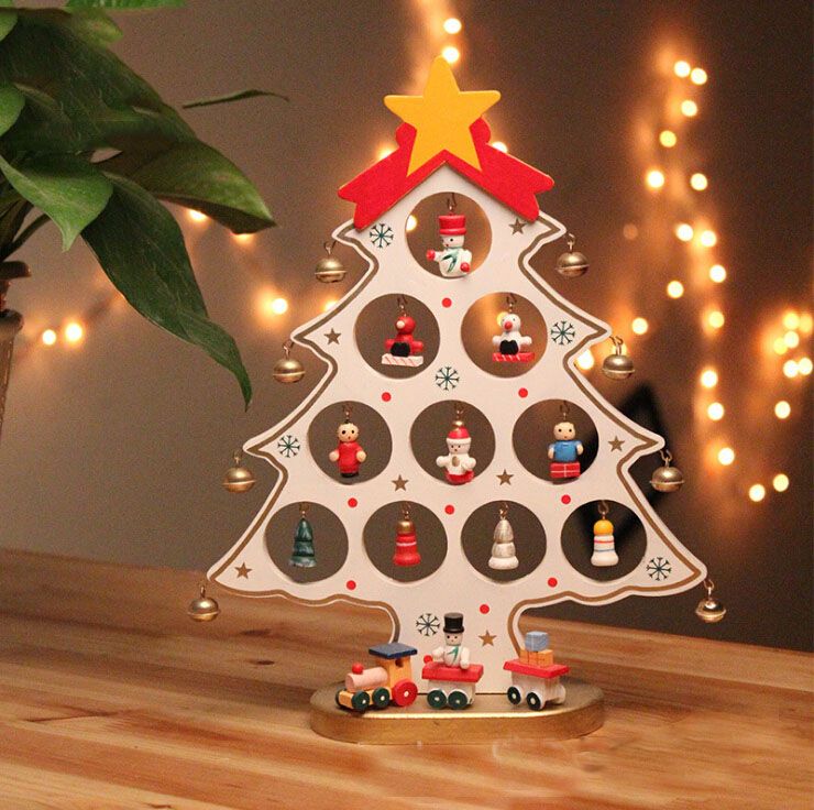 diy cartoon wooden christmas tree decoration christmas gift ornament diy cartoon wooden christmas tree decoration christmas gift ornament table desk decoration red white green 0708063 christmas decorations shopping christmas