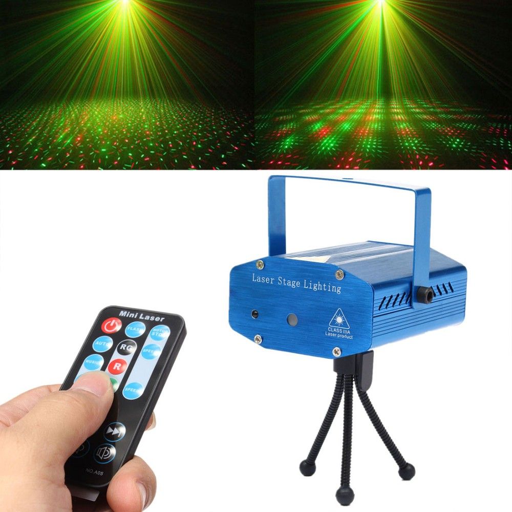 Mini LED Laser Stage Lighting Projector Light With Green Red Laser Has
