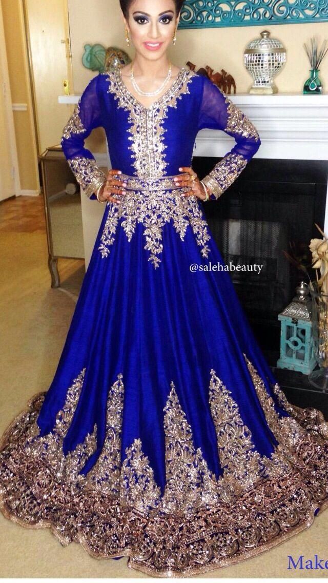 Royal Blue Chiffon Dress