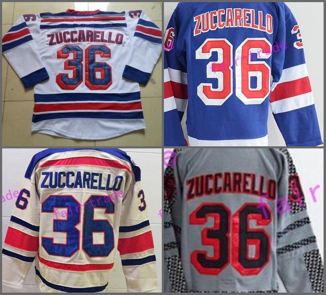 2018 Cheap York Rangers 36 Mats Zuccarello Jersey Wholesale Home Royal Blue White Hockey