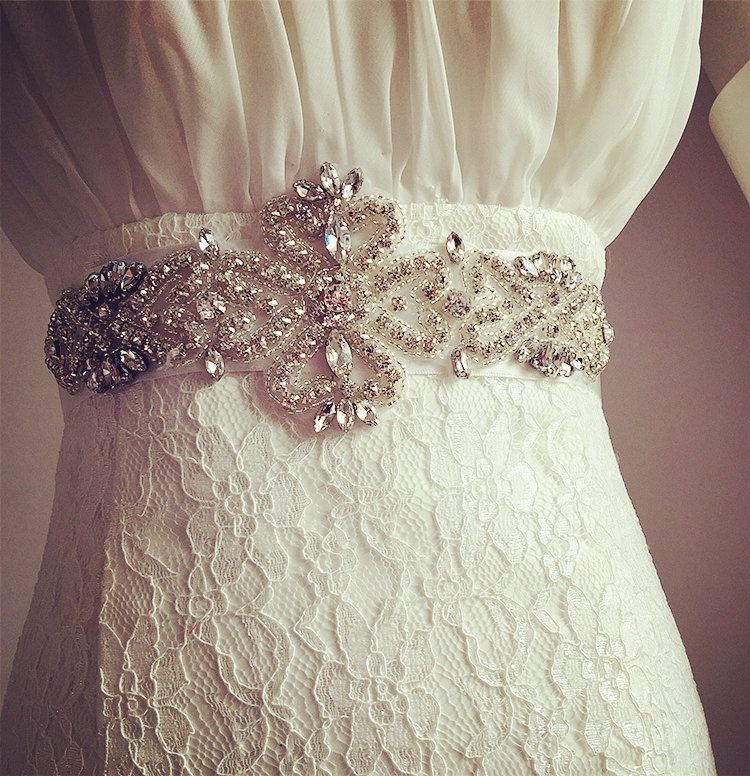 Bling Bling Bridal Belts Wedding Sashes Top Quality White Ivory
