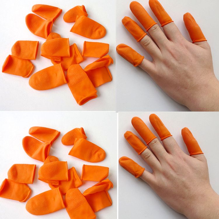 Hair Safety Latex Fingers Protector Shields Finger Cots For Fusion Hair