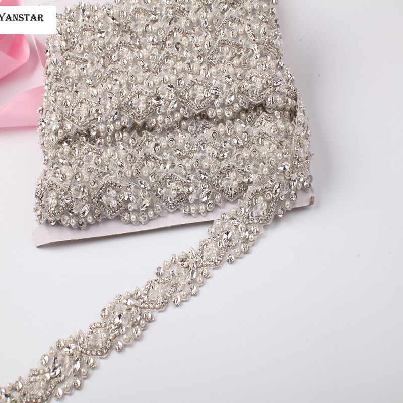 1 Yards Beaded Ornaments Lace Crystal Material Decorative