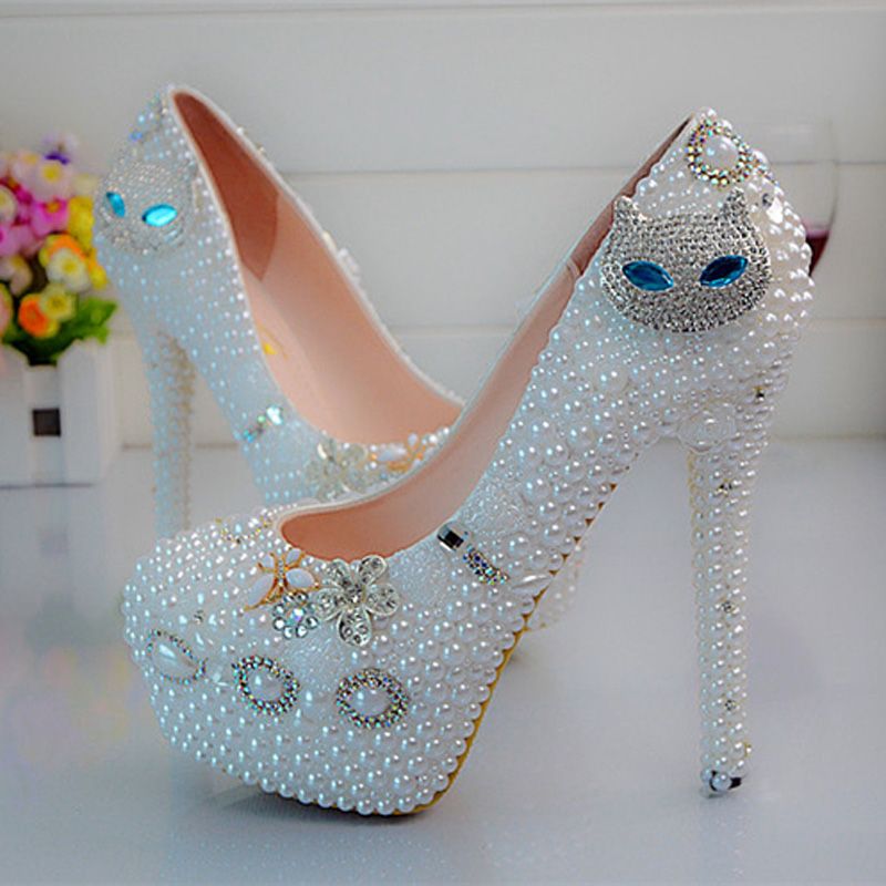 Diamond Cat Rhinestone Wedding Shoes