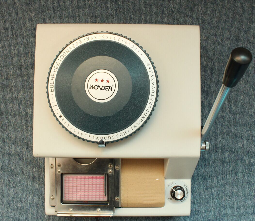 2020 Manual PVC Embosser ID Credit Card 2 In 1 80CE Embossing Indenting