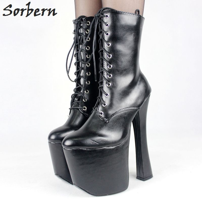 platform high heel boots