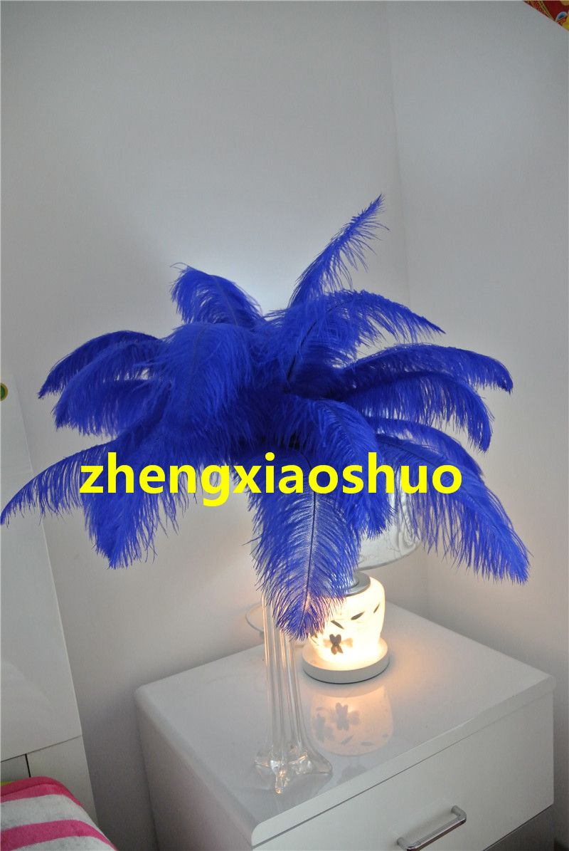 Wholesale 12 14inch Royal Blue Ostrich Feather Plume For Table