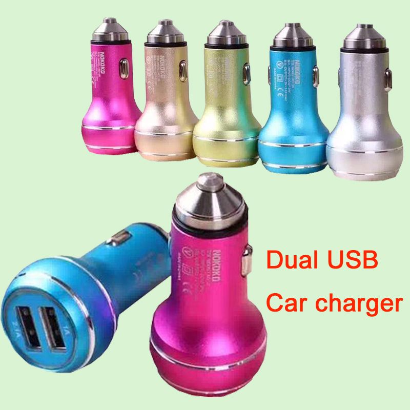 USB Car Charger Portable Charger Colorful Mini Car Charge LED Light