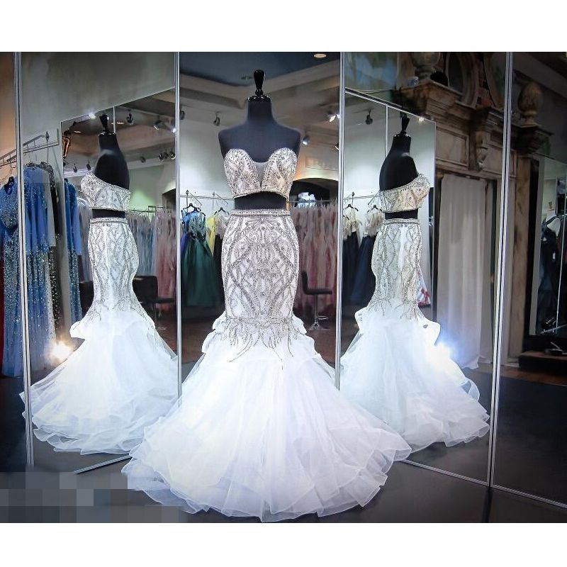 White Organza Prom Dress