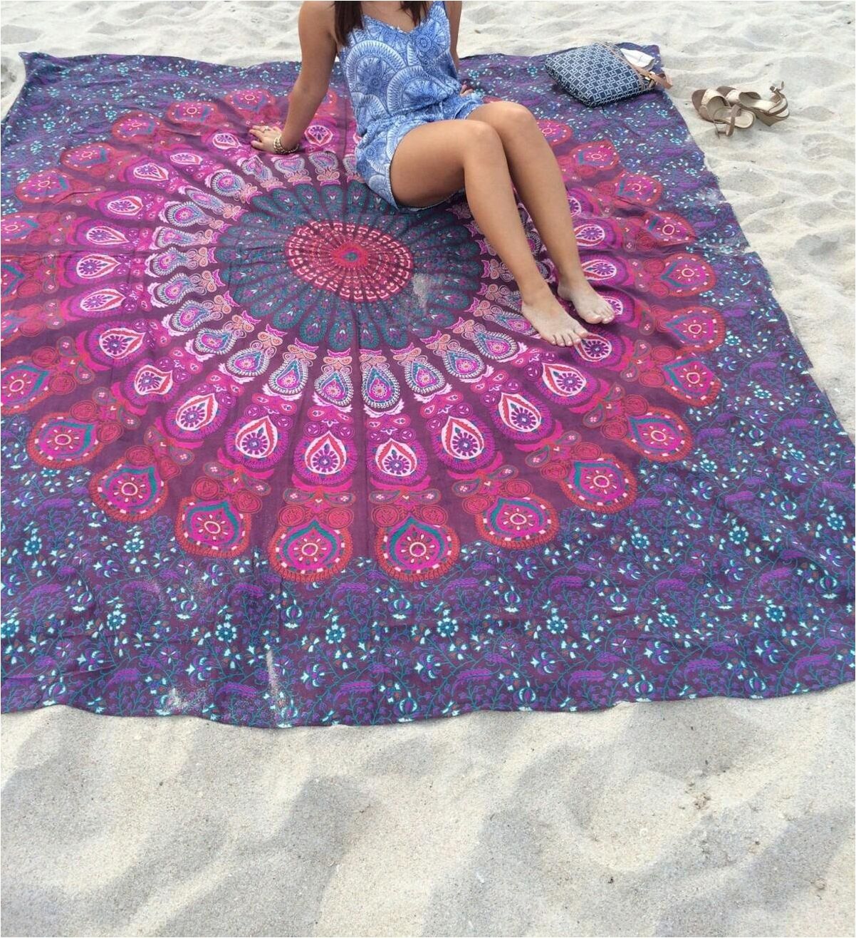 Pink Wall Tapestry ethnic rectangle new floral summer camping beach towel hippie Pink Wall Tapestry ethnic rectangle new floral summer camping beach towel hippie