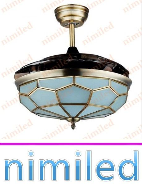 Nimi897 42 Invisible Mediterranean Ceiling Fan Lights Restaurant