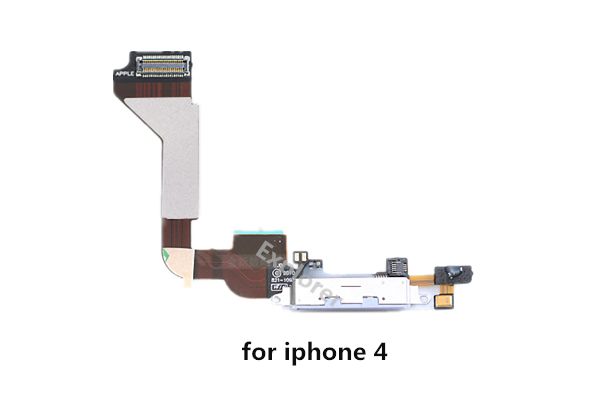 for iPhone 4 4s 5 5G 5s 5c 6 Plus USB Dock Connector Charger Charging Port Flex Cable Headphone Audio Jack mic Ribbon