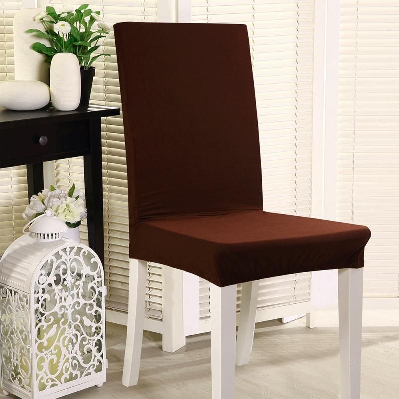 Dining Room Polyester Spandex Fabric Chair Covers Antifouling Dining Room Polyester Spandex Fabric Chair Covers Antifouling Cap Slipcovers For Hotel Banquet Chairs Seat