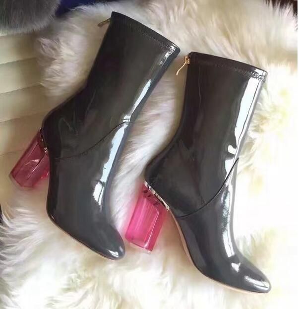 red see through heels