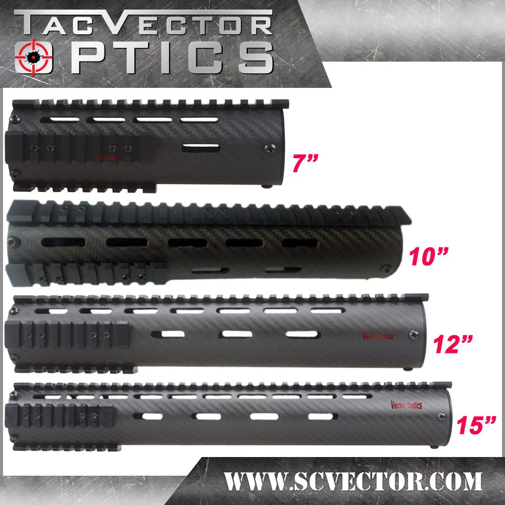 2019 Lightweight 7 10 12 15 Inch Free Float Keymod Carbon Fiber Rail