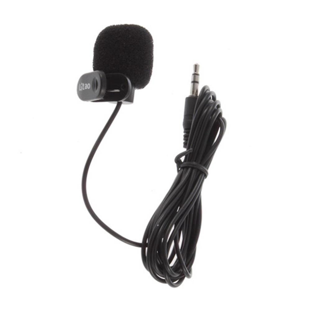 New Wired Microphones 3.5mm Mini Studio Speech Mic Microphone W/ Clip For PC Desktop Notebook