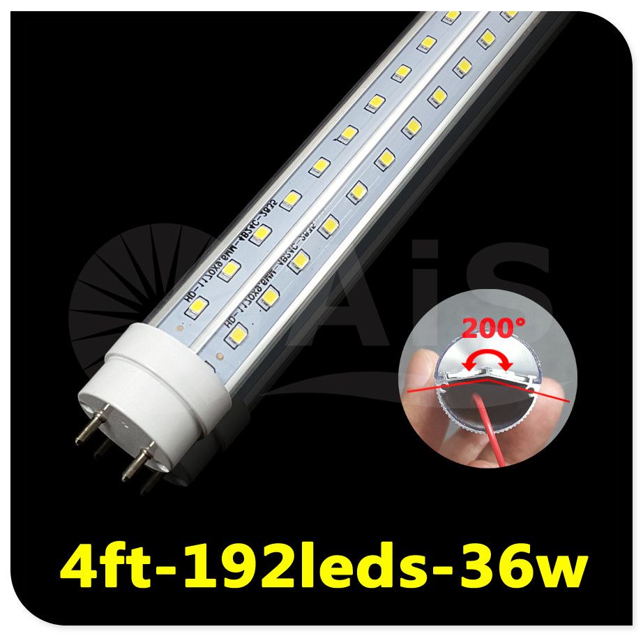 Long Lifespan LED Tube Light 4FT 192led Fluorescent Lamp T8 G13v 36W 85