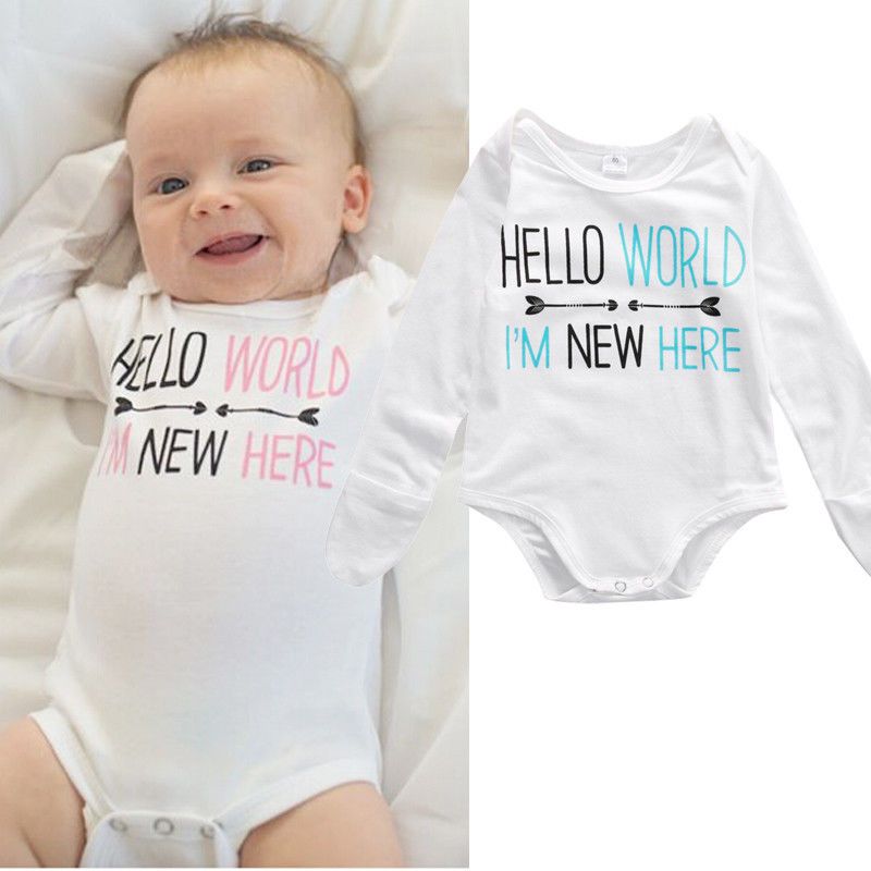 hello world baby sleepsuit