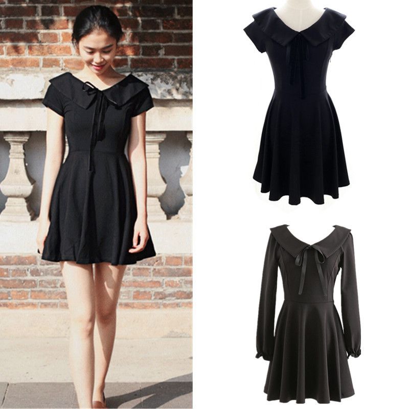 preppy black dress