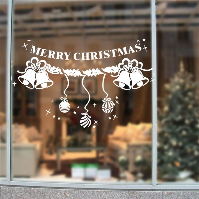 2016 removable white christmas snowflakes bell ornaments window decals wall window glass sticker xmas48 adhesive wall stickers affordable wall decals from - Christmas Decals For Glass 2016 removable white christmas snowflakes bell ornaments window decals wall window glass sticker xmas48 adhesive wall stickers affordable wall decals from - Christmas Decals For Glass