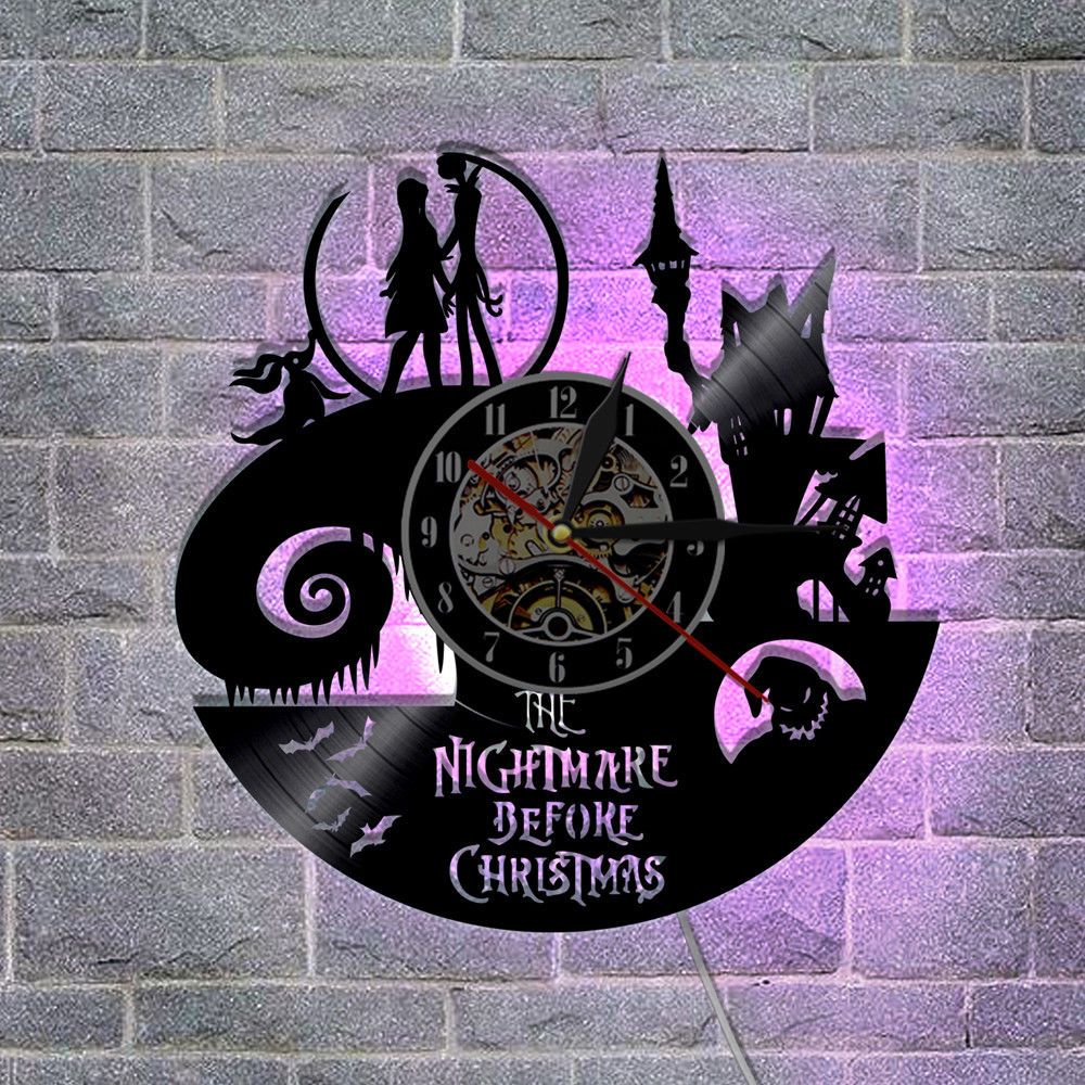 nightmare before christmas wall clock led lighting vinyl light jack and sally colour led lightchristmas gift design wall clocks designed clocks from - The Nightmare Before Christmas Jack And Sally nightmare before christmas wall clock led lighting vinyl light jack and sally colour led lightchristmas gift design wall clocks designed clocks from - The Nightmare Before Christmas Jack And Sally