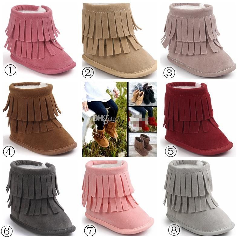 infant fringe boots