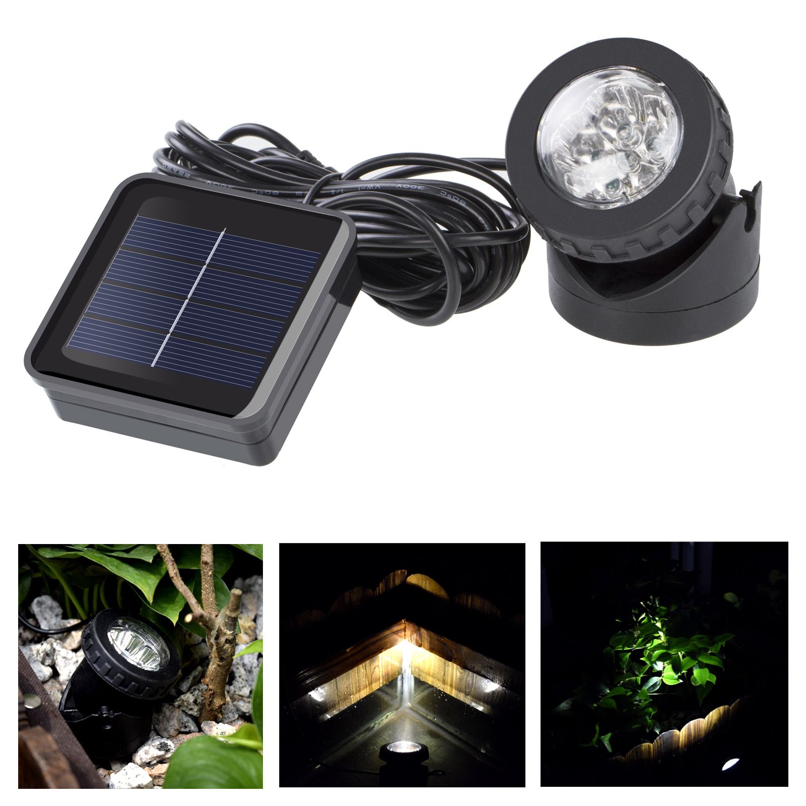 Outdoor Solar Powered 6 Led Spotlight Garden Pool Waterproof Spot Outdoor Solar Powered 6 Led Spotlight Garden Pool Waterproof Spot Light Lamp Fish Tank Underwater Courtyard Lamps Fedex