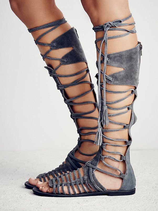 tall strappy sandals