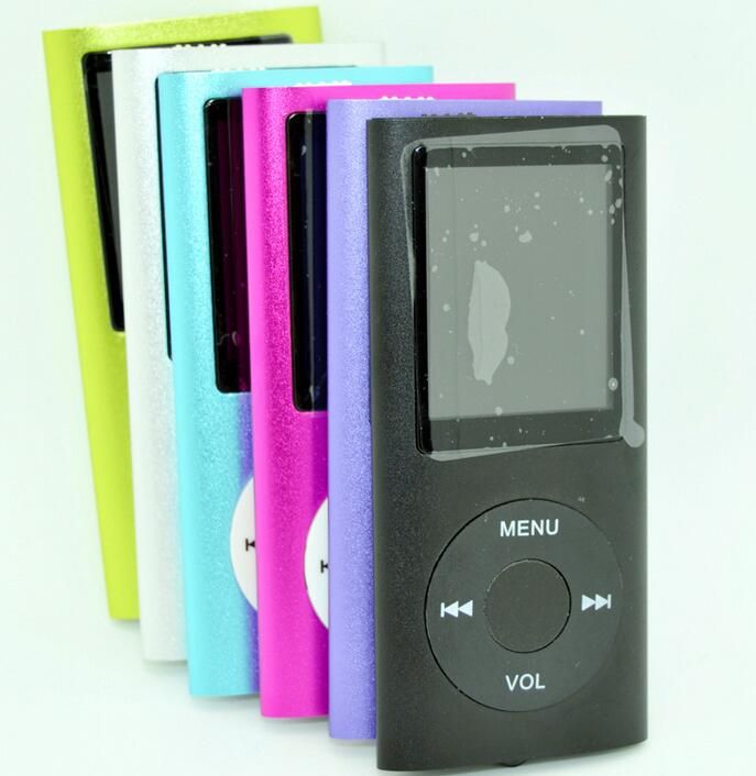 MP3 MP4 Player Slim 4TH 1.8LCD Video Radio FM Player Support 4GB 8GB